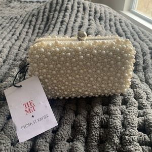 NWT Met x St. Xavier Pearl Clutch
